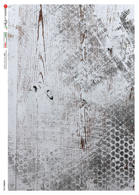 Paper Designs Gray and White Grunge Pattern 0206 A3 Decoupage Rice Paper