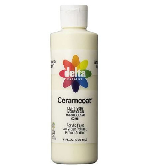 Delta 8oz Ceramcoat Light Ivory Craft Paint