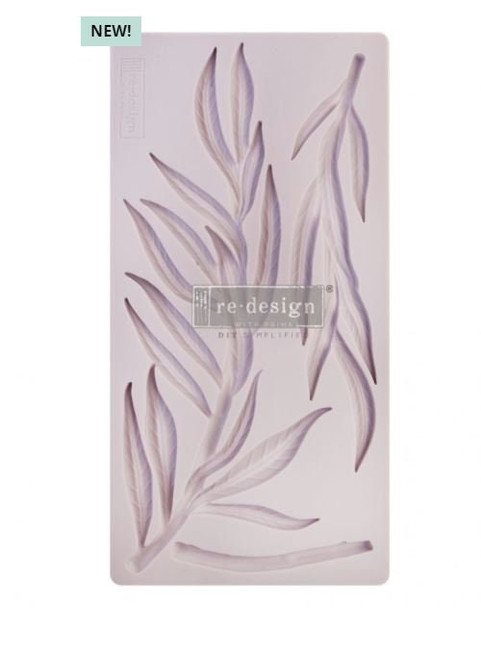 ReDesign with Prima 5"x10" Simple Greenery Birds Silicone Mould