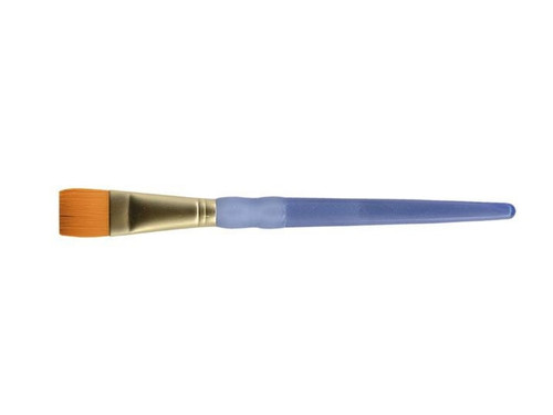 Royal Langnickel Golden Taklon Crafter's Choice 3/4" Flat Brush for Washes, Medium Applications, Decoupage