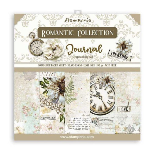 Stamperia Romantic Collection 10 Pgs 12x12 Scrapbook Set