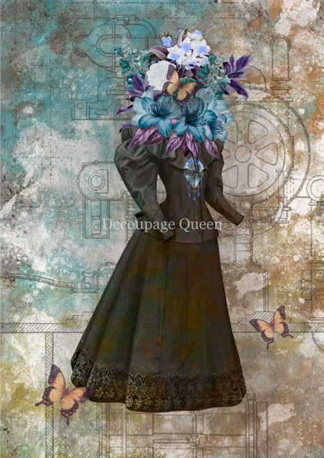 Decoupage Queen Dainty and the Queen - Head full of Dreams A0 Rice Paper