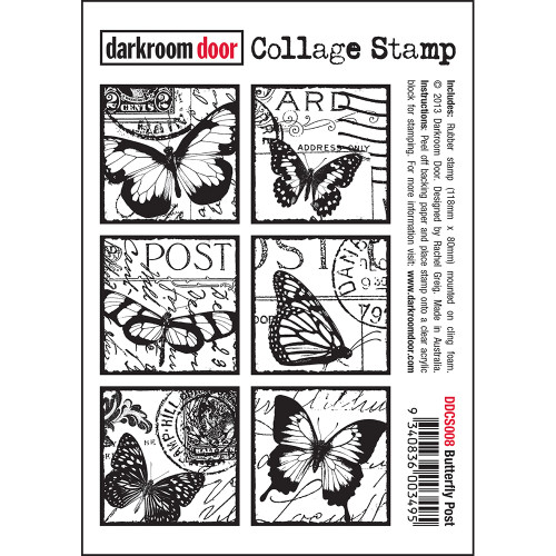 Darkroom Door Butterfly Post Collage Stamp