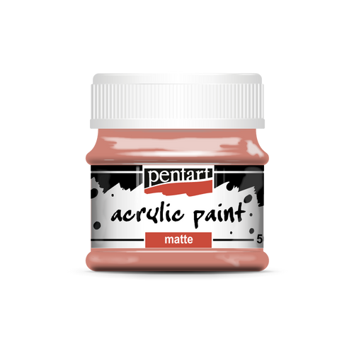 Pentart 50ml Coral Matte Acrylic Paint