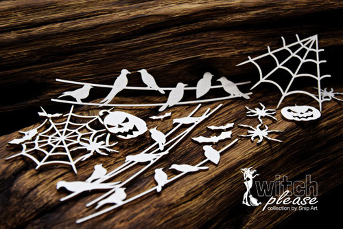 Snipart Witch Please Collection Halloween Chipboard Set