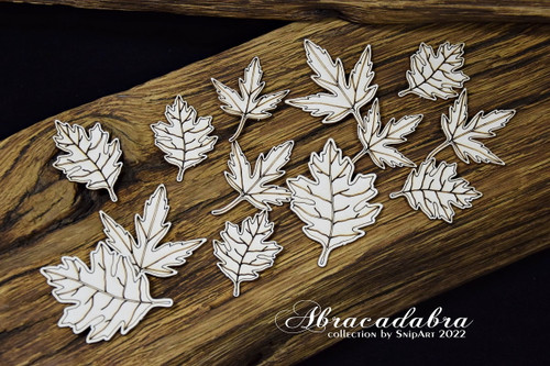 Snipart Abracadabra Collection Leaves Chipboard Set