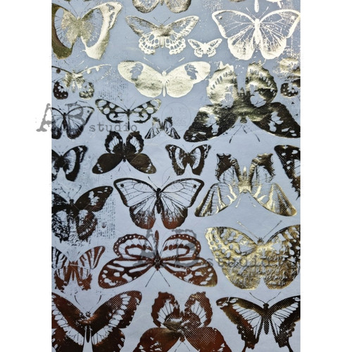 AB Studios 0086 Gilded Butterflies A4 Decoupage Rice Paper