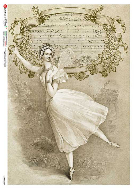 Paper Designs 0087 Vintage Fairy 1 A4 Decoupage Rice Paper