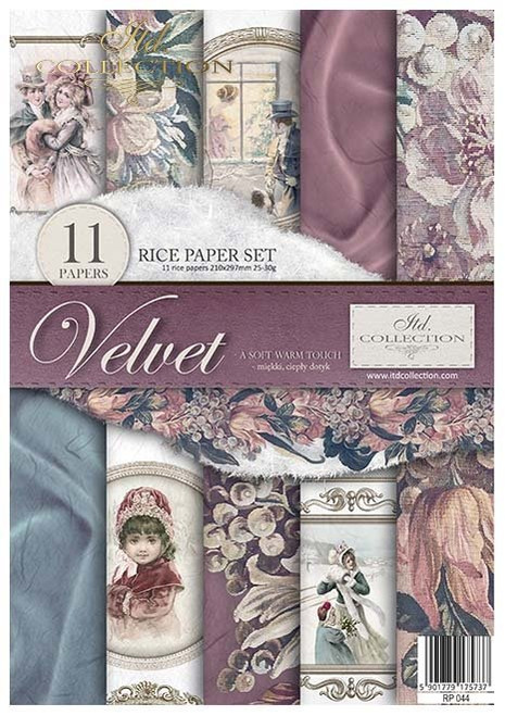 ITD Collection Velvet Decoupage Rice Paper Pack