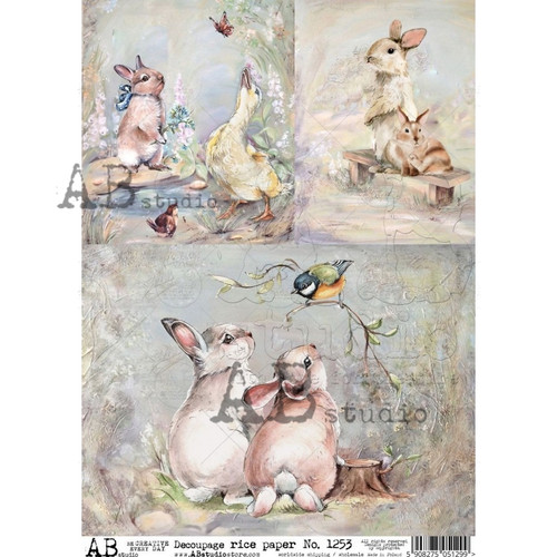 AB Studios 3 Pack Easter Scenes A4 Rice Paper
