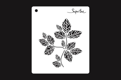 Snipart Stencil Queen Rose Leaves - 15 cm x 15 cm