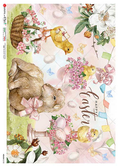 Paper Designs Rice Paper Watercolor Easter Lamb Holiday 0125 A3 Rice Paper
