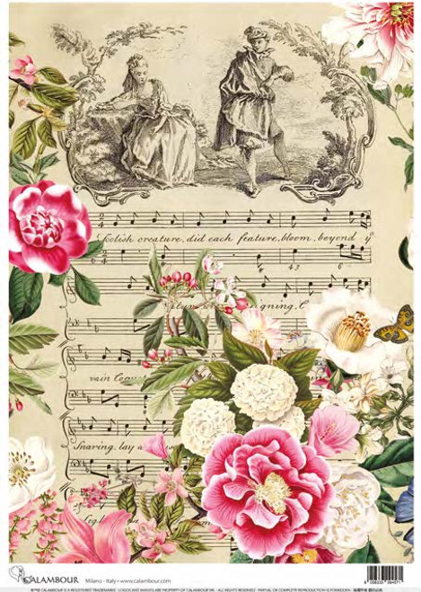 Calambour Foolish Creatures Floral Symphony A4 Rice Paper