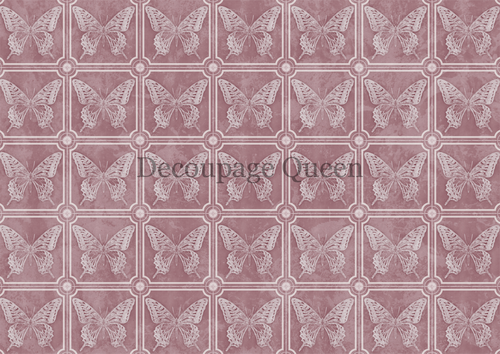 Decoupage Queen Dainty and the Queen Butterfly Tiles A4 Rice Paper