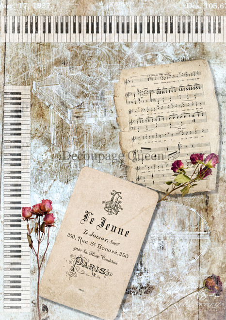 Decoupage Queen Le Jeune Background A2 Rice Paper