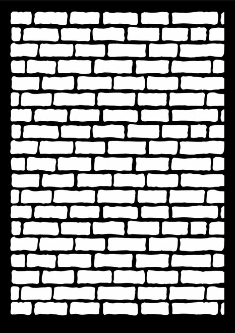 Decoupage Queen Brick Wall Stencil
