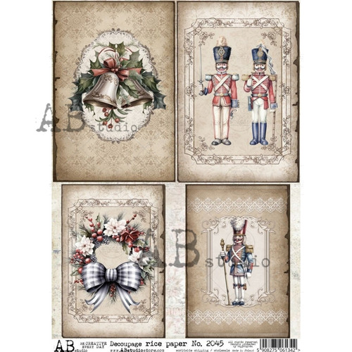 AB Studios Nutcracker and Holiday Bells Rice Paper