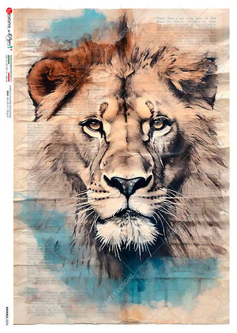 Paper Designs Mountain Lion Sketch A2 Rice Paper