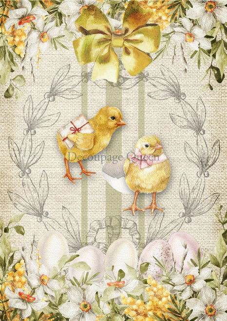 Decoupage Queen Easter Chicks A4 Rice Paper