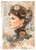 Paper Designs Steampunk Lady on Ephemera V A4 Rice Paper