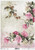 ITD Collection Two Birds with Pink Roses A4 Decoupage Rice Paper