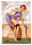 Paper Designs Purple Dress Pinup 0029 A3 Decoupage Rice Paper