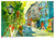 Paper Designs Colorful Streetscape Views 0179 A3 Decoupage Rice Paper