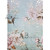 AB Studios 0054 Gilded Aqua & Pink Floral A4 Rice Paper