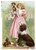 Paper Designs Rice Paper Girl with Puppies Baby 0093 A3 Rice Paper