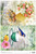 Calambour Two Colorful Floral Bird Scenes A3 Rice Paper