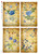 Paper Designs Four Blue Flowers Scenes A4 Rice Paper