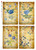 Paper Designs Four Blue Flowers Scenes A3 Rice Paper