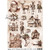 AB Studios Sepia Elves and Holiday Stores Rice Paper