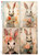 Paper Designs Four Floral Bunnies A4 Rice Paper