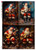 Paper Designs Four Pack Santa Playing Guitar A1 Rice Paper