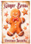 Paper Designs Gingerbread Man A3 Rice Paper