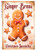 Paper Designs Gingerbread Man A2 Rice Paper