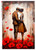 Paper Designs Couple in Field of Poppies Valentines Day A1 Rice Paper