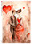 Paper Designs Couple with Heart Balloons A2 Rice Paper