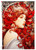 Paper Designs Art Nouveau Red Swirl Hair Portrait A0 Rice Paper