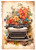 Paper Designs Old School Floral Typewriter A0 Rice Paper