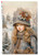 Paper Designs Winter Girl for a Walk in the Woods A1 Rice Paper