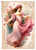 Paper Designs Vintage Ad Pink Floral Princess A2 Rice Paper