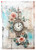 Paper Designs Baroque Clock Collage A1 Rice Paper
