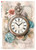 Paper Designs Floral Timepiece A4 Rice Paper