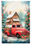 Paper Designs Red Christmas Truck A2 Rice Paper