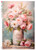 Paper Designs Pink Bouquet Mason Jar A3 Rice Paper