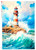 Paper Designs Waves at the Lighthouse A4 Rice Paper