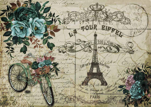 Decoupage Queen La Tour Eiffel A4 Rice Paper