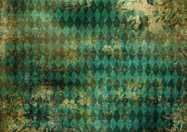 Decoupage Queen Teal Harlequin A3 Rice Paper